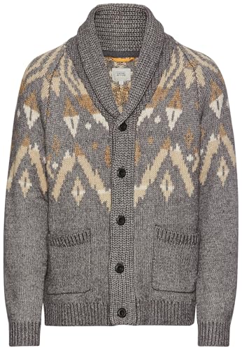 camel active Herren Strickjacke aus Baumwollmix grau, Menswear-M von camel active