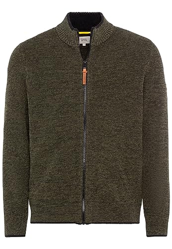 camel active Herren Strickjacke aus einem Soften Baumwollmix Dunkel Khaki Menswear-L von camel active