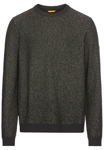 camel active Herren Strickpullover aus einem Baumwollmix Dunkelgrau, Menswear-M von camel active