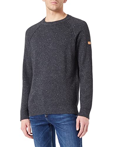 camel active Herren Strickpullover mit Rundhalskragen Dunkelgrau menswear-3XL von camel active