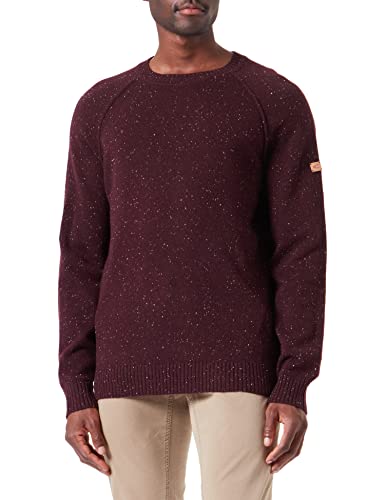 camel active Herren Strickpullover mit Rundhalskragen Dunkelrot Menswear-L von camel active