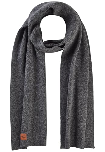 camel active Herren Strickschal aus Baumwoll-Mix Asphalt, menswear-OS von camel active