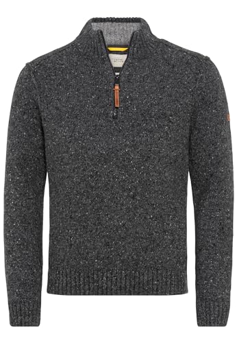 camel active Herren Stricktroyer Pullover, Cold Dark Grey Melan, 3XL von camel active