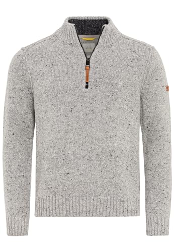 camel active Herren Stricktroyer Pullover, Cold Grey Melange, XXL von camel active