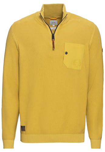 camel active Herren Stricktroyer aus zertifiziertem Organic Cotton Gelb, Menswear-XXL von camel active