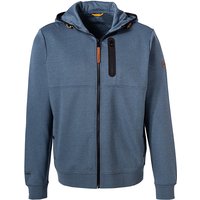 camel active Herren Sweatjacke blau Bio-Baumwolle unifarben von camel active
