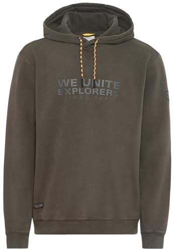 camel active Herren Sweatshirt mit Kapuze aus Reiner Baumwolle Khaki Menswear-L von camel active