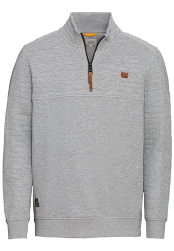 camel active Herren Sweatshirt mit Troyer-Kragen Grau Menswear-XXL von camel active