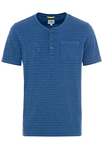 camel active Herren Kurzarm T-Shirt mit Henley-Kragen Blau Menswear-M von camel active