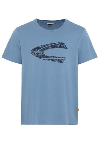 camel active Herren T-Shirt mit Print aus nachhaltigem Organic Cotton Blau, Menswear-XXL von camel active
