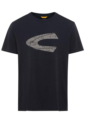 camel active Herren T-Shirt mit Print aus nachhaltigem Organic Cotton Schwarz Menswear-L von camel active