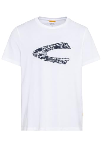 camel active Herren T-Shirt mit Print aus nachhaltigem Organic Cotton Weiß, Menswear-M von camel active