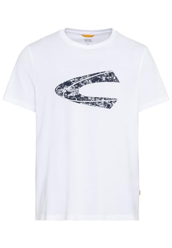 camel active Herren T-Shirt mit Print aus nachhaltigem Organic Cotton Weiß Menswear-XL von camel active