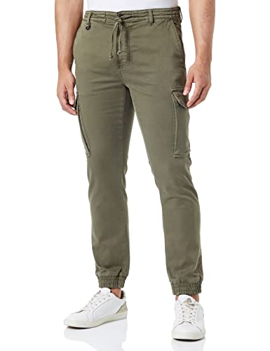 camel active Herren Tapered Fit Cargo Hose 32 Olivgrün menswear-31/32 von camel active