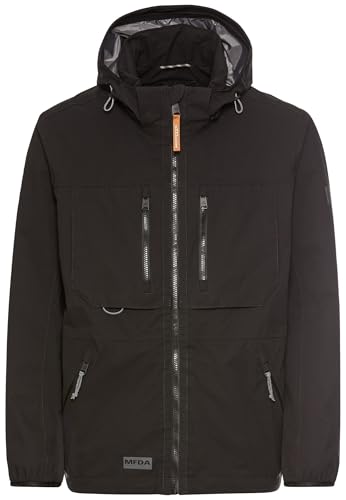 camel active Herren teXXXactive® Windbreaker mit Abnehmbarer Kapuze Schwarz, menswear-56 von camel active