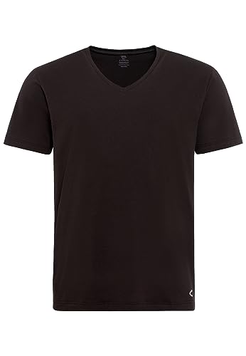 camel active Herren Unterziehshirt | V-Neck Unterhemden im 3-er Pack | weiß und schwarz | hochwertiger Baumwollmix mit Elasthan Schwarz Menswear-XL von camel active