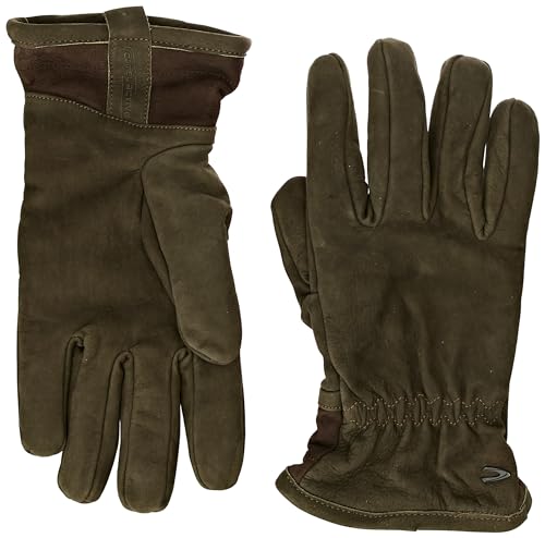 camel active Herren authentischer Lederhandschuh Fäustlinge, Dunkelgrün, L von camel active