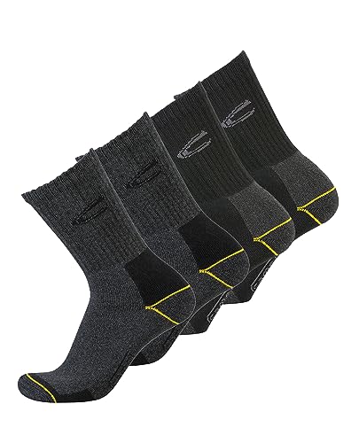 camel active Herren boot Socke aus Bio Baumwolle 4er Pack uni basic anthrazit melange, schwarz Größe 39-42 und 43-46, Farben:blk/ant, SockSizes:39-42 von camel active
