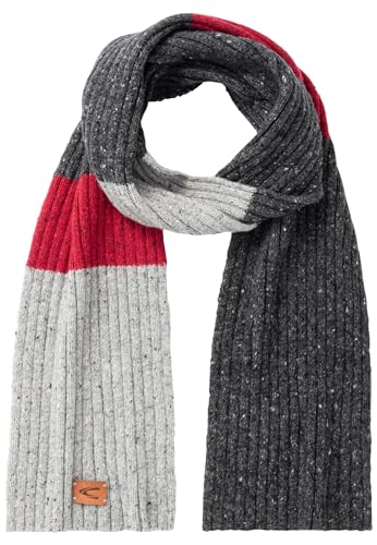 camel active Herren Strickschal mit Merinowolle Grau, menswear-OS von camel active