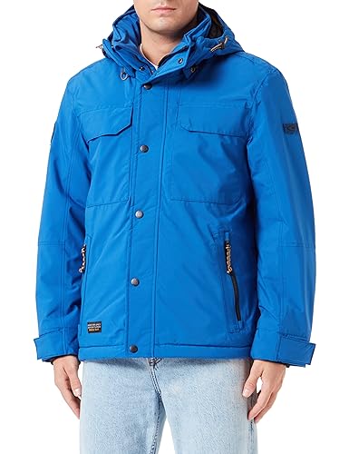 camel active Herren teXXXactive® Funktionsjacke mit abnehmbarer Kapuze Stahlblau menswear-52 von camel active