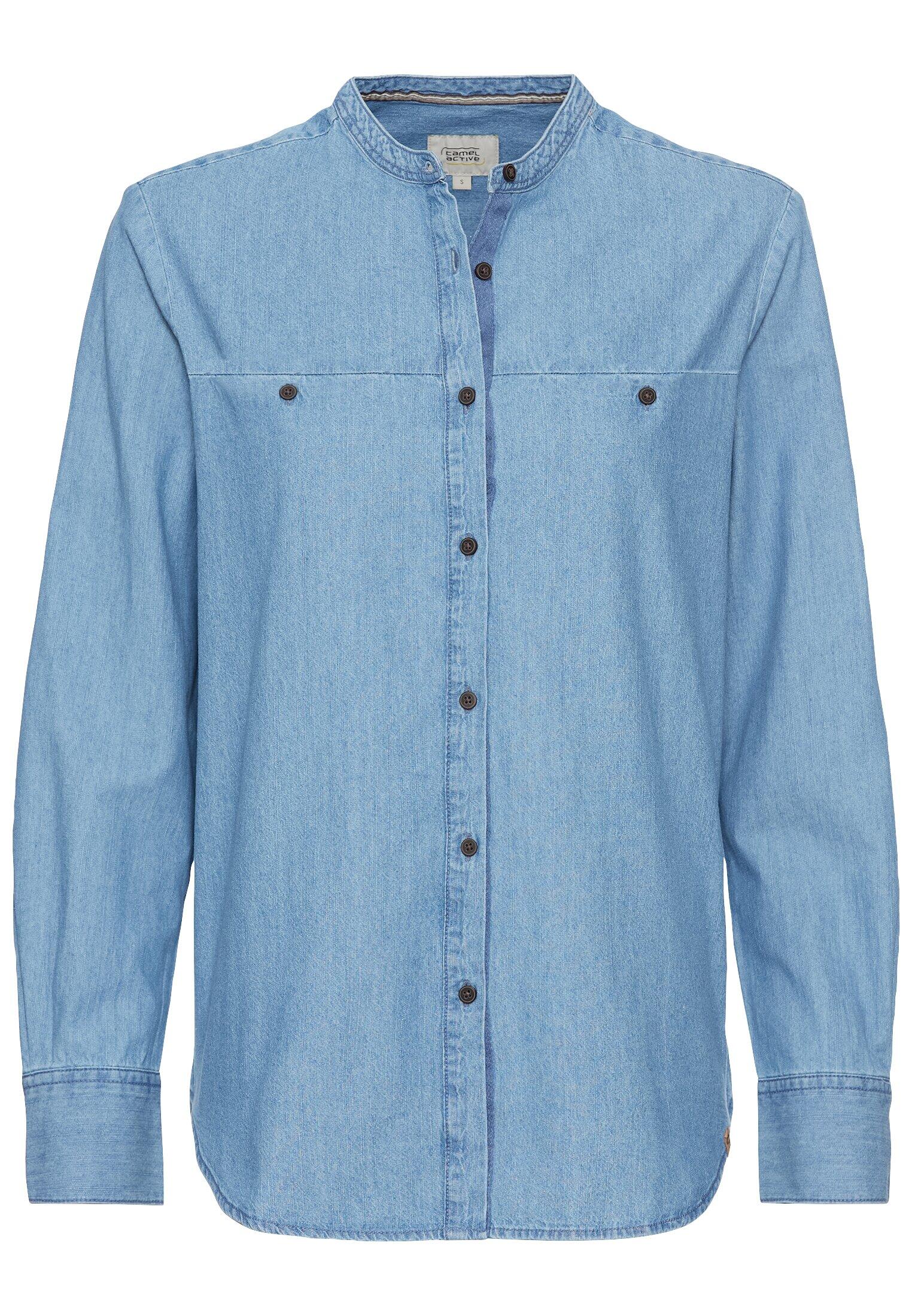 camel active - Jeansbluse aus reiner Baumwolle denim - Gr. - S von camel active