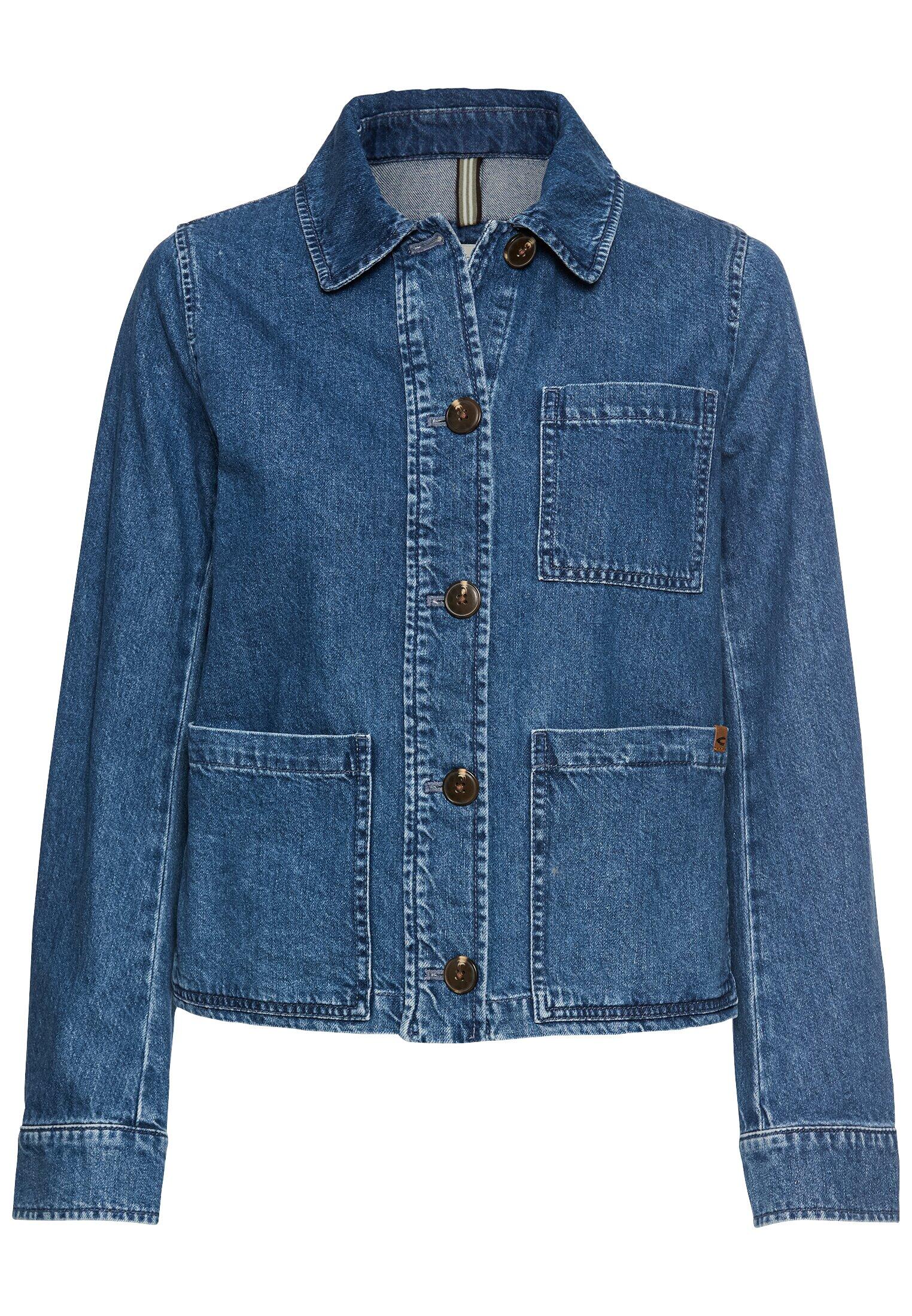 camel active - Jeansjacke aus Baumwolle mid blue used - Gr. - 38 von camel active