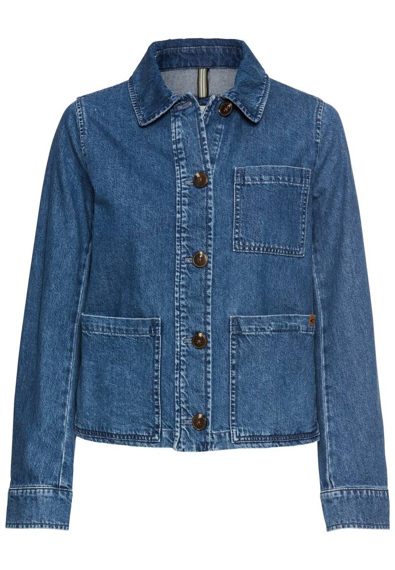 camel active - Jeansjacke aus Baumwolle mid blue used - Gr. - 38 von camel active