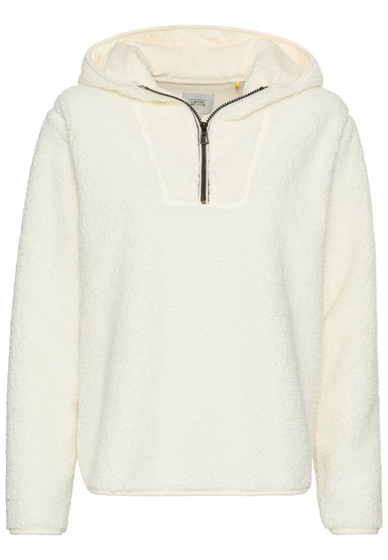 camel active - Kapuzenpullover aus Teddyfleece milk white - Gr. - S von camel active