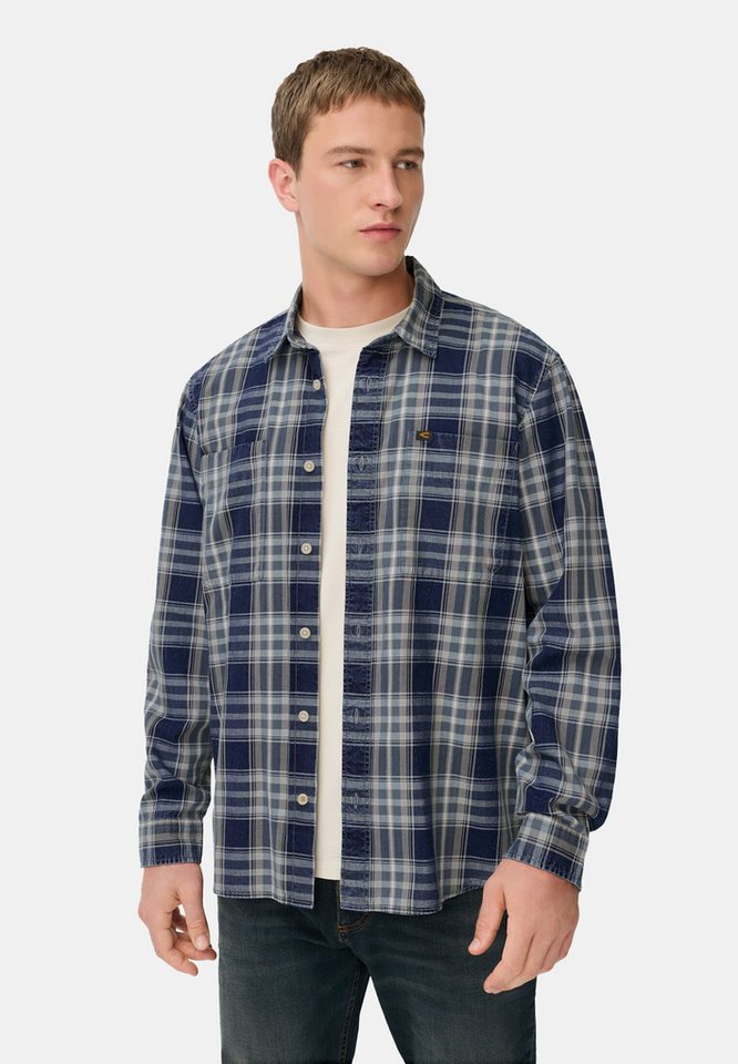 camel active Karohemd mit Brusttaschen Langarm Kentkragen Kentkragen von camel active