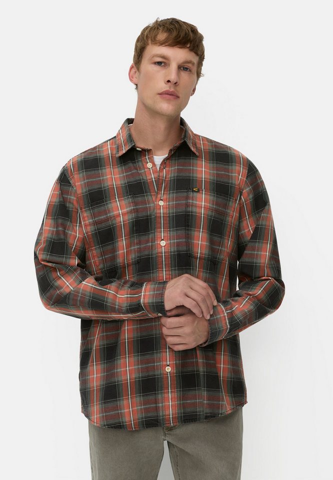 camel active Karohemd mit Brusttaschen Langarm Kentkragen Kentkragen von camel active