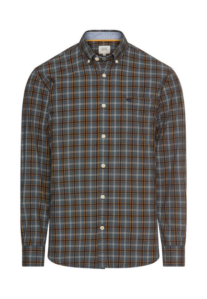 camel active Karohemd mit Logo Stickerei von camel active