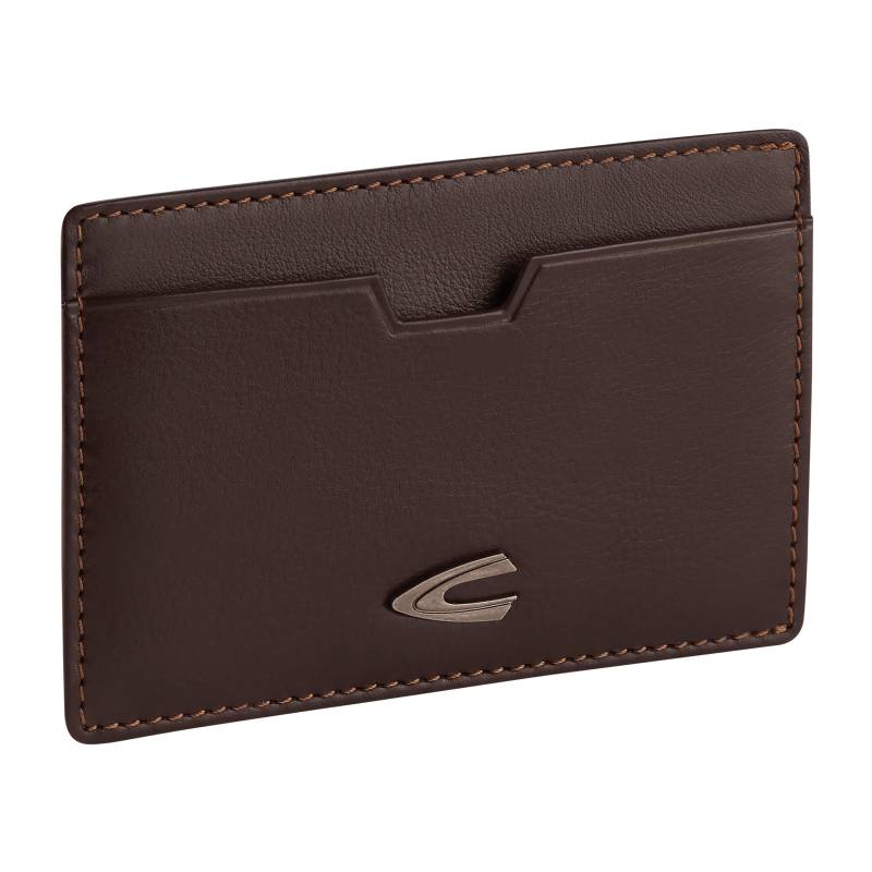 camel active Kartenetui "Vegas" aus hochwertigem Rindsleder mit Metalllogo von camel active