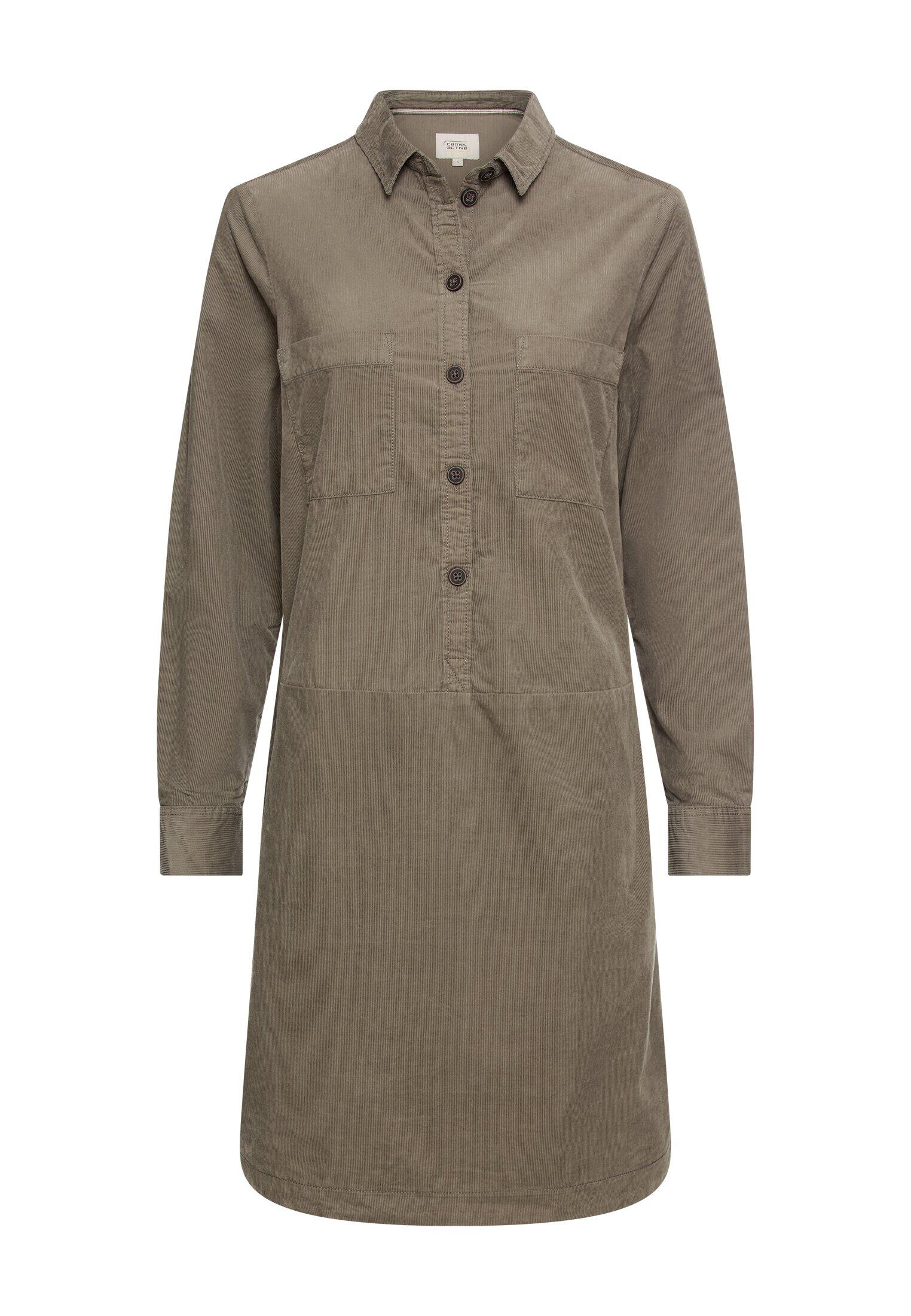 camel active - Kleid aus reiner Baumwolle shadow khaki - Gr. - XL von camel active