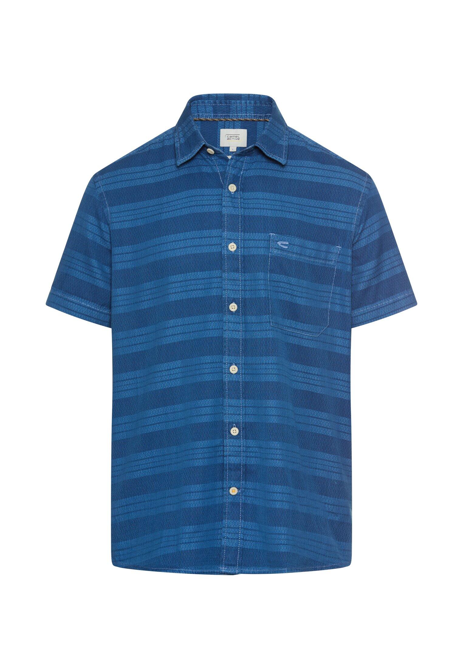 camel active - Kurzarm-Hemd aus Baumwolle light blue - Gr. - L von camel active