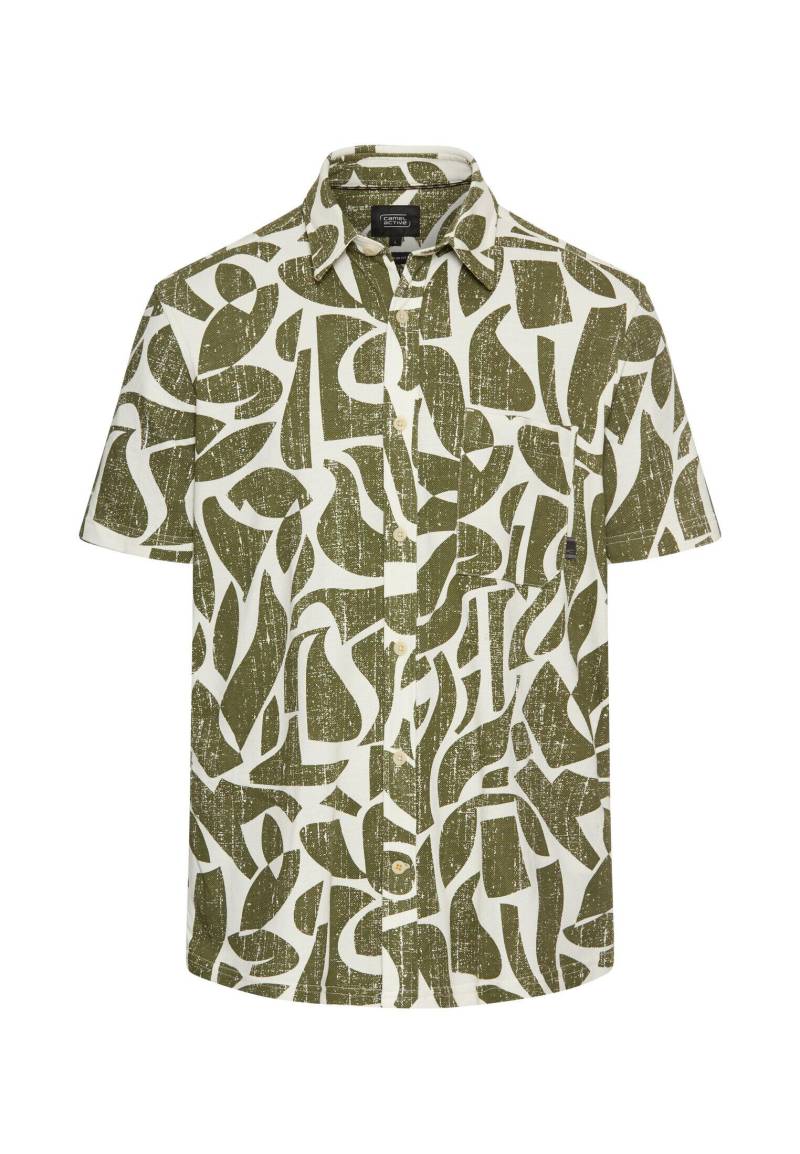 camel active - Kurzarm-Hemd aus Piqué-Baumwolle ecru - Gr. - 3XL von camel active