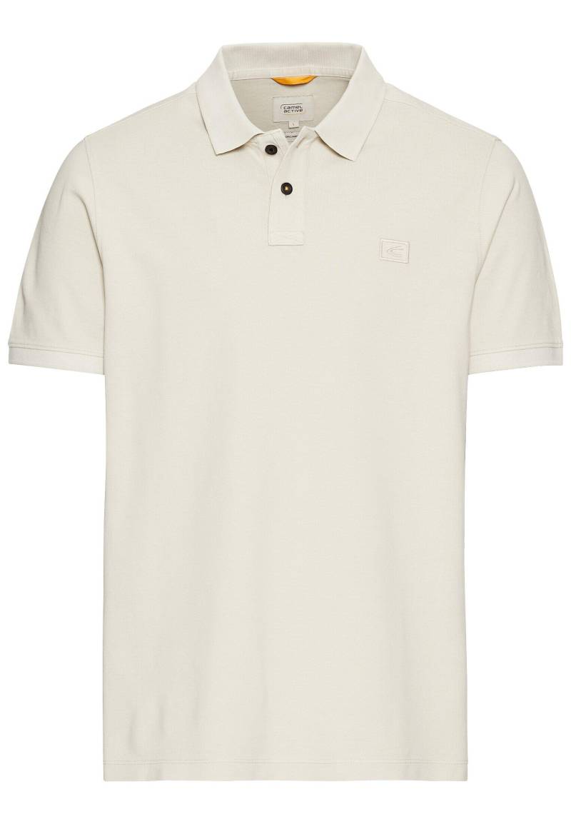 camel active - Kurzarm Poloshirt aus Baumwolle beige - Gr. - XL von camel active