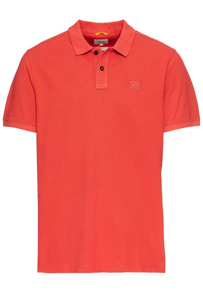 camel active - Kurzarm Poloshirt aus Baumwolle sunfaded red - Gr. - M von camel active
