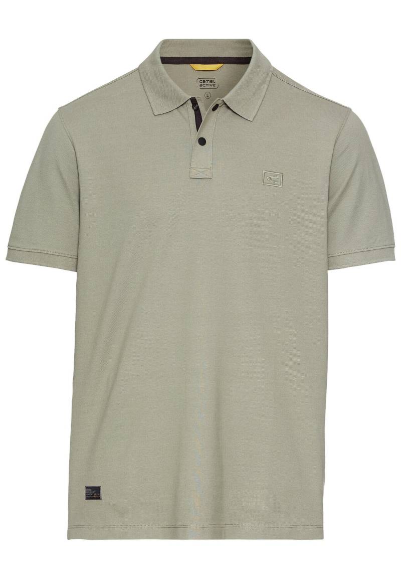 camel active - Kurzarm Poloshirt aus einem Baumwollmix khaki - Gr. - XL von camel active