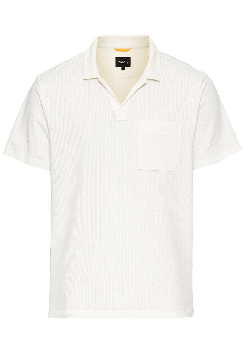 camel active - Kurzarm Poloshirt mit Brusttasche ecru - Gr. - L von camel active