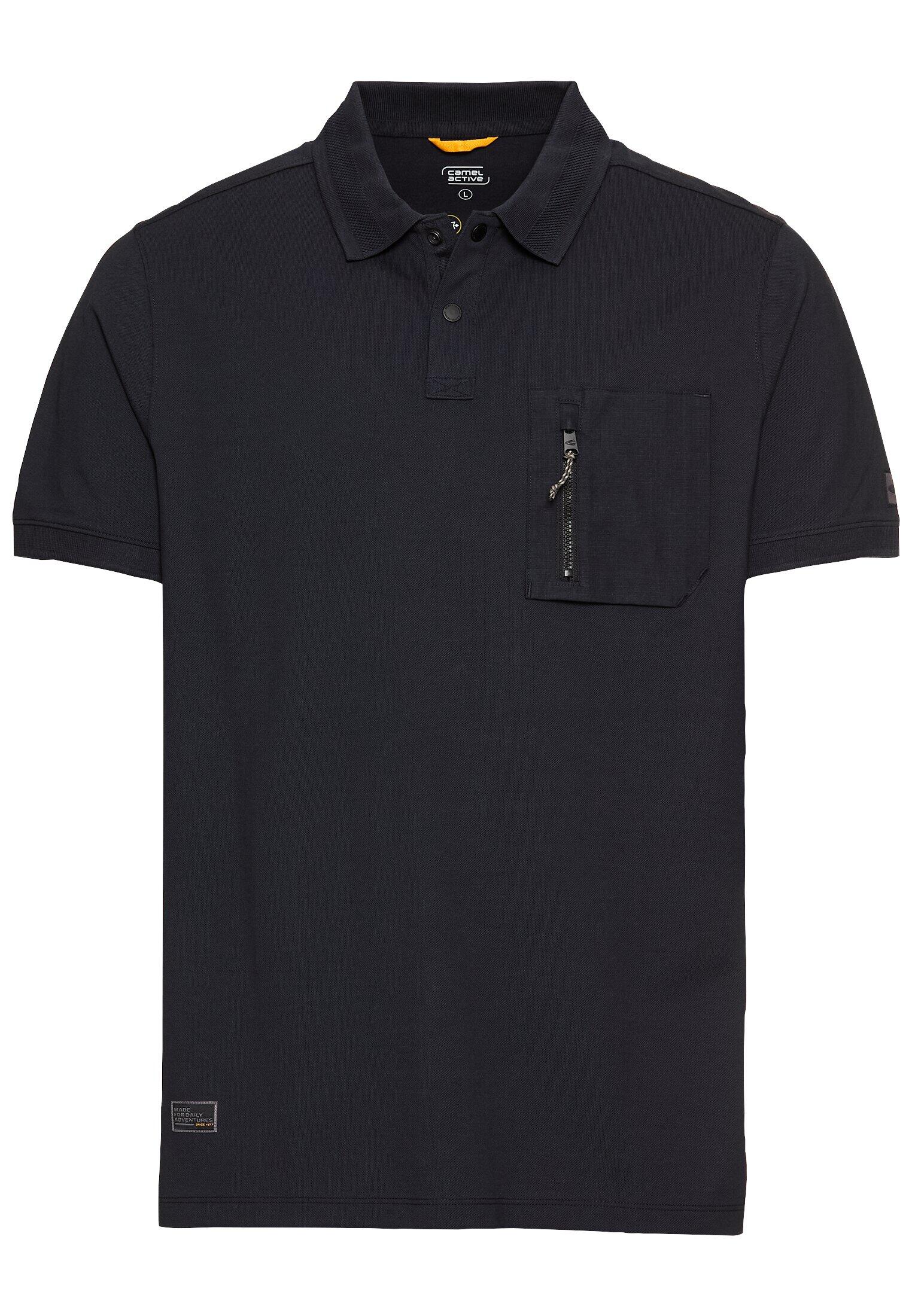 camel active - Kurzarm Poloshirt mit Cooling Effekt dark navy - Gr. - M von camel active