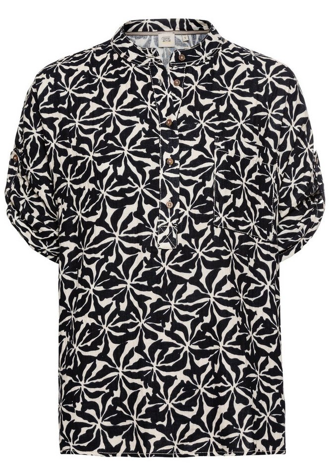 camel active Kurzarmbluse Musselin-Schlupfbluse im Allover-Print von camel active