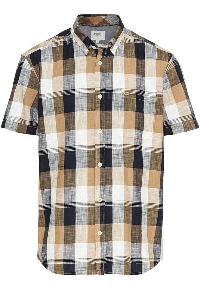 camel active Kurzarmhemd Halbarm-Karohemd von camel active