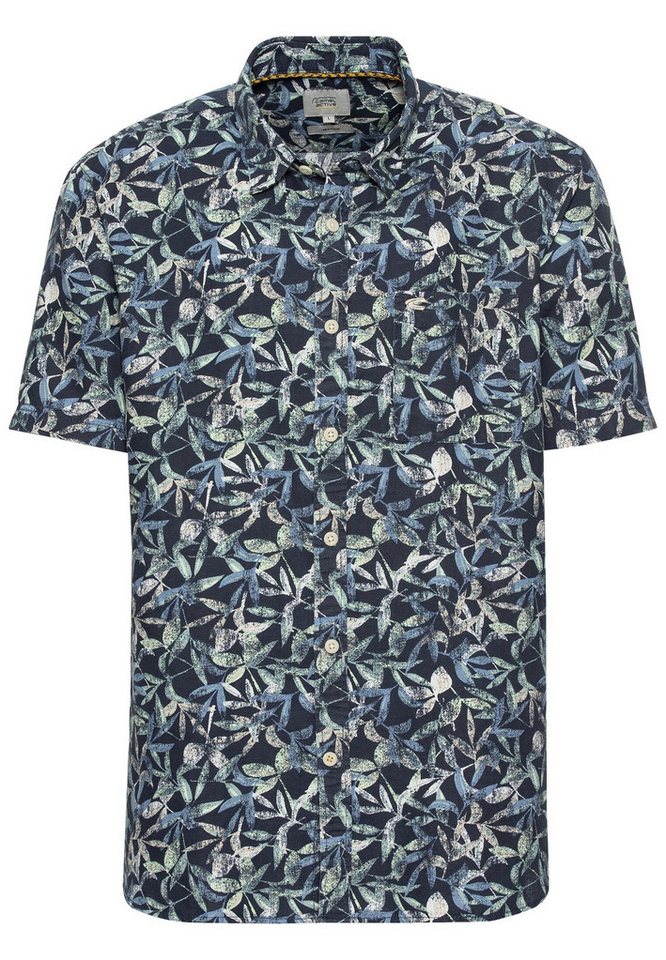 camel active Kurzarmhemd Kurzarmhemd mit Allover-Print von camel active