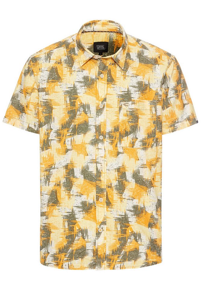 camel active Kurzarmhemd Kurzarmhemd mit Print - Regular Fit von camel active
