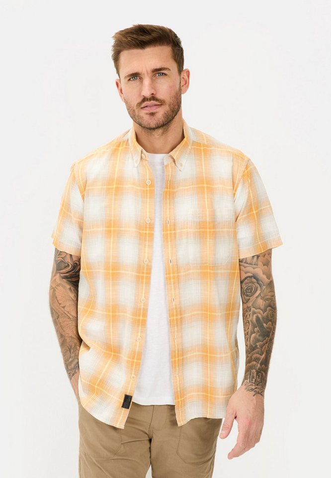 camel active Kurzarmhemd aus reiner Baumwolle Button-Down von camel active