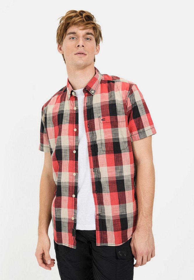 camel active Kurzarmhemd aus reiner Baumwolle Button-Down camel active Kurzarmhemd aus reiner Baumwolle Button-Down von camel active
