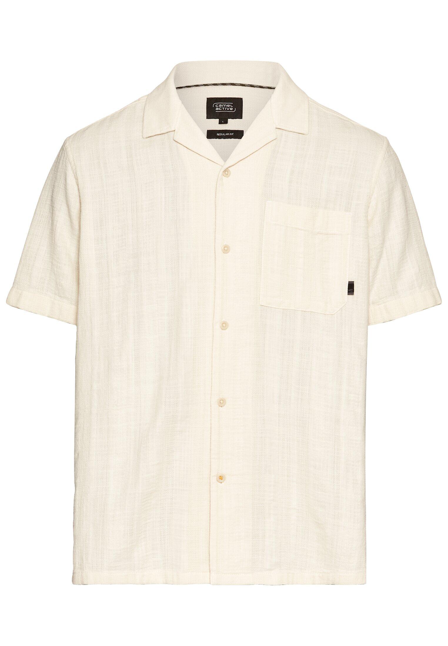 camel active - Kurzarmhemd mit Brusttasche ecru - Gr. - L von camel active
