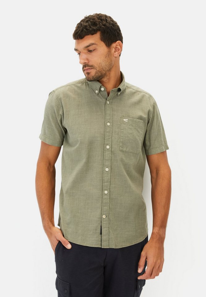 camel active Kurzarmhemd mit Strukturmuster Kurzarm Button-Down Button-Down von camel active