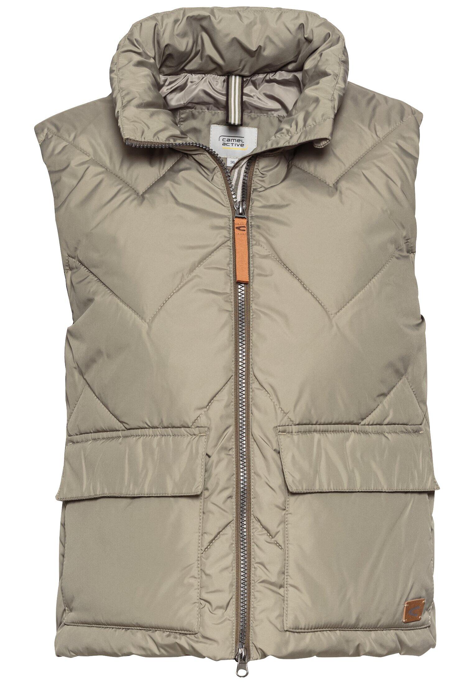 camel active - Kurze Steppweste aus recyceltem Polyester sage - Gr. - 46 von camel active