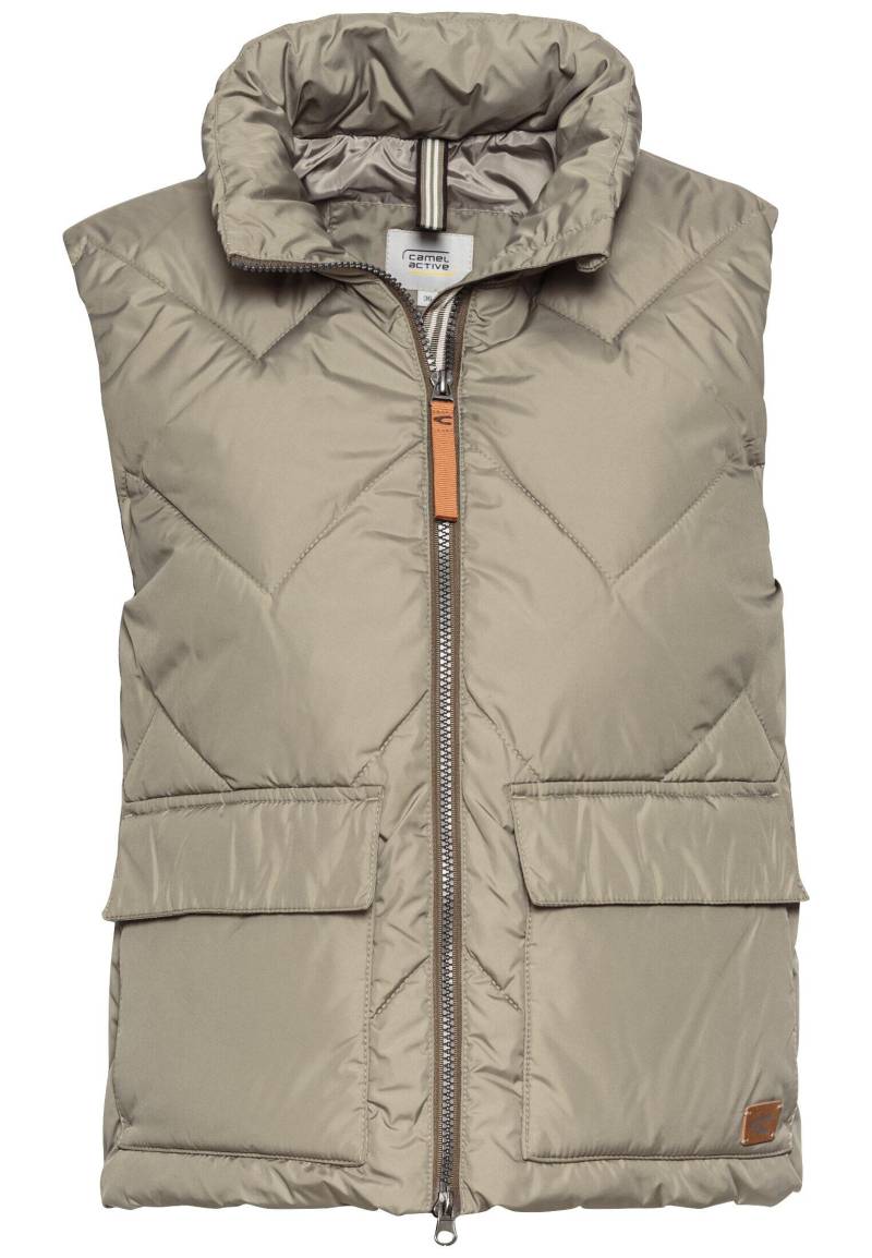 camel active - Kurze Steppweste aus recyceltem Polyester sage - Gr. - 46 von camel active